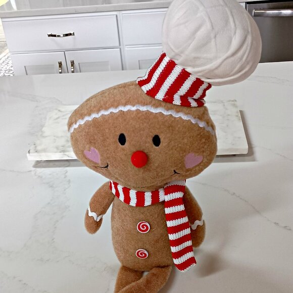 NEW! DARLING WEIGHTED GINGERBREAD BAKER DOLL - Picture 2 of 6